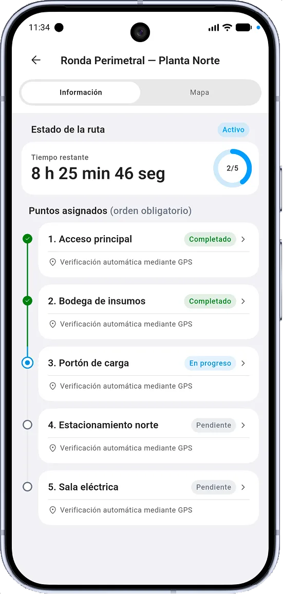 Mapa de emergencia que alerta a varios colaboradores cercanos